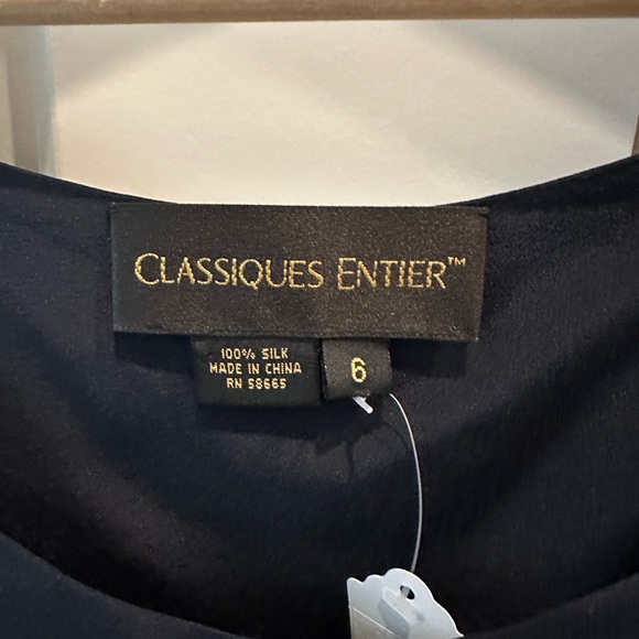 Navy silk top - Picture 2 of 6